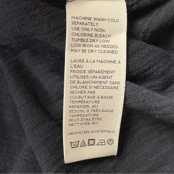 Free People We The Free Cally Tee Size S Oversized Cropped Lived-In Black Cotton - Picture 9 of 10